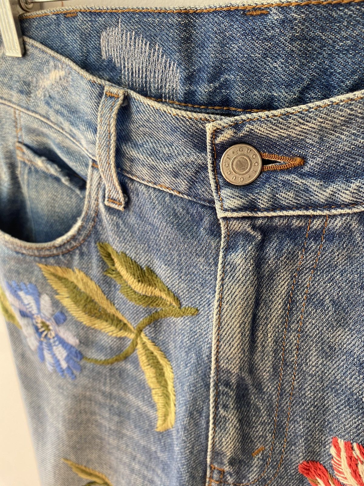 Gucci Gucci 2017 SS Embroidered Denim Size US 32 / EU 48 - 5 Thumbnail
