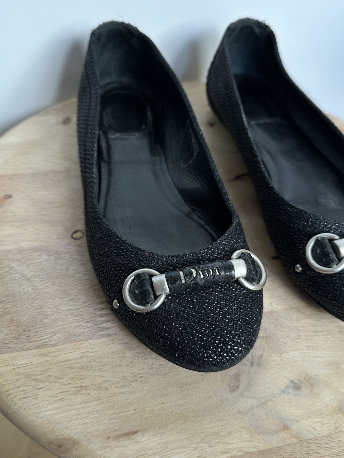 Dior Dior leather cloth ballet flats Size US 6 / IT 36 - 9 Thumbnail