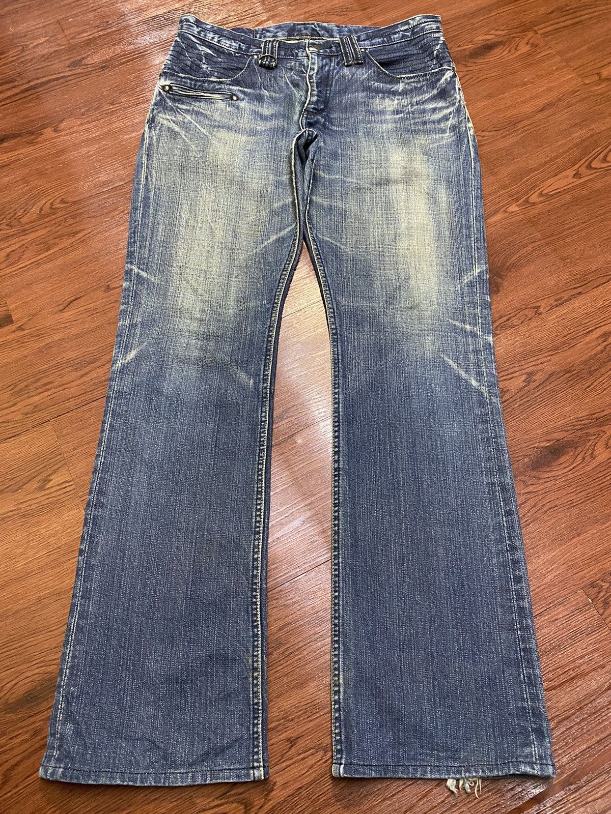 Japanese Brand D158 Roar Japan Hanamaka CROSSGUN Little Bootcut Jeans Size US 34 / EU 50 - 1 Thumbnail