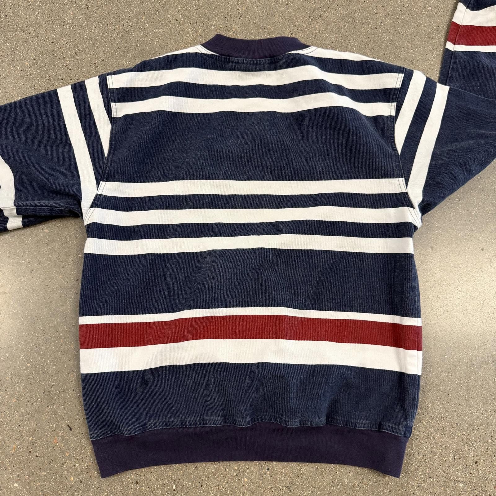 Structure Vintage 90s Structure Multi Striped Sweatshirt RWB Mint Sz M Size US M / EU 48-50 / 2 - 7 Thumbnail