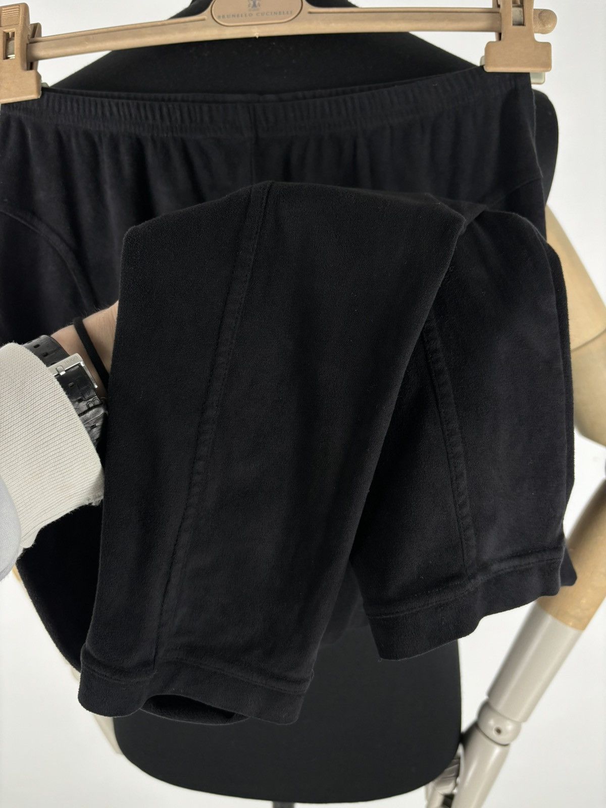 Vintage SAVE THE QUEEN Marco Fantini Suede-Velvet Italy Black Polyester Elastane Pants Trousers L Size 26" / US 2 / IT 38 - 18 Thumbnail