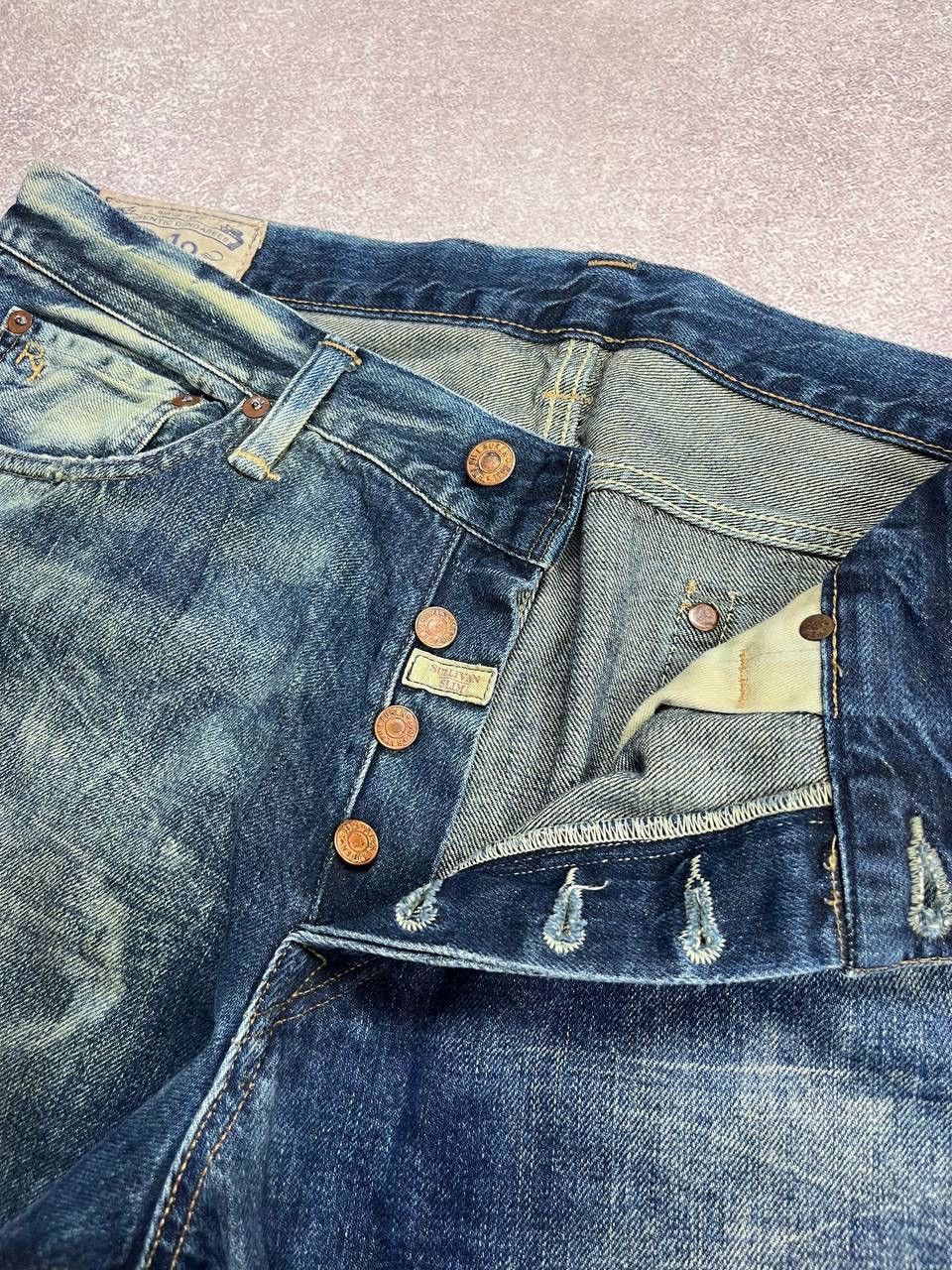 Polo Ralph Lauren VINTAGE POLO RALPH LAUREN STONEWASHED AVANTGARDE JEANS Y2K Size US 33 - 9 Thumbnail