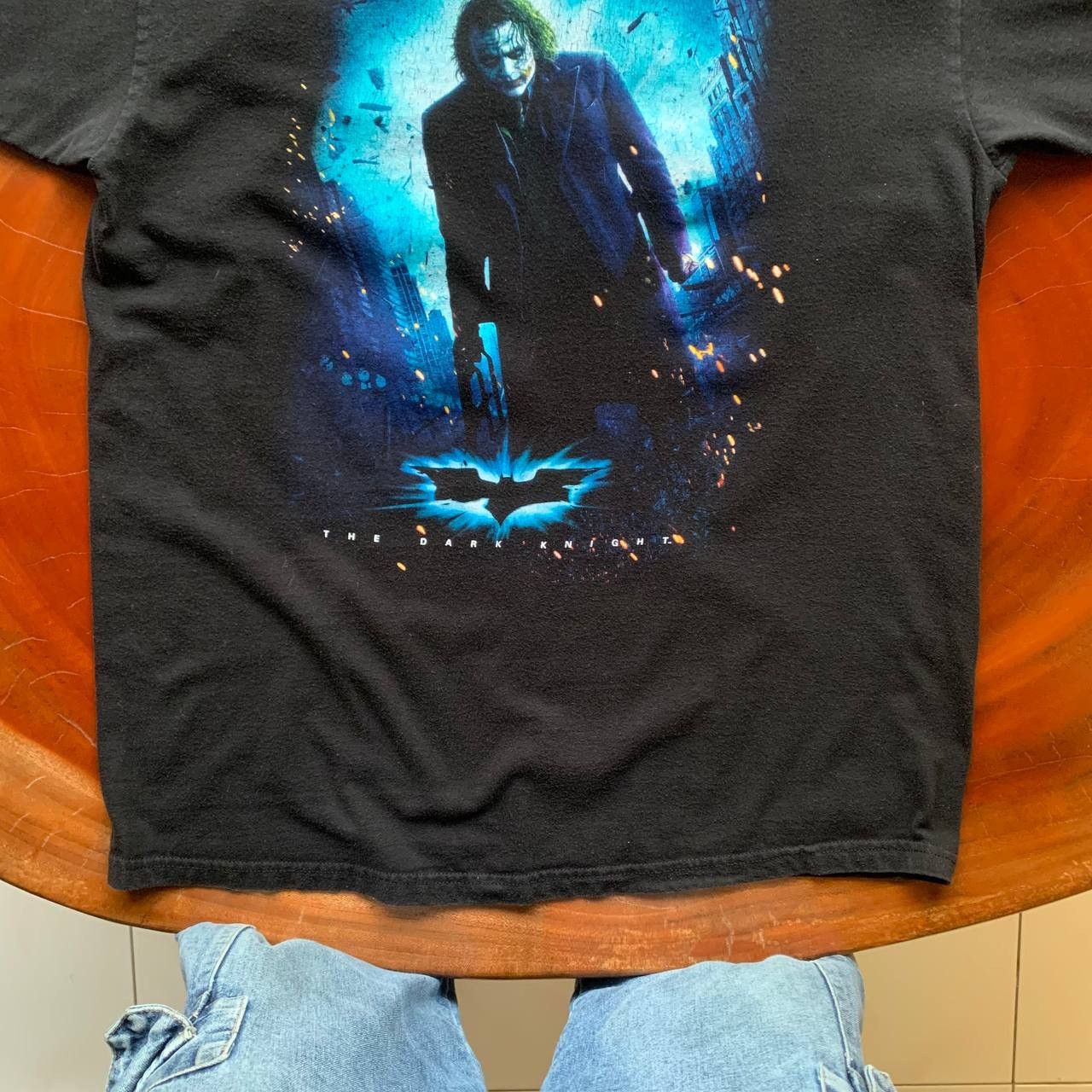 DC Comics Joker The Dark Knight Batman Heath Ledger Black T Shirt Size US L / EU 52-54 / 3 - 4 Thumbnail