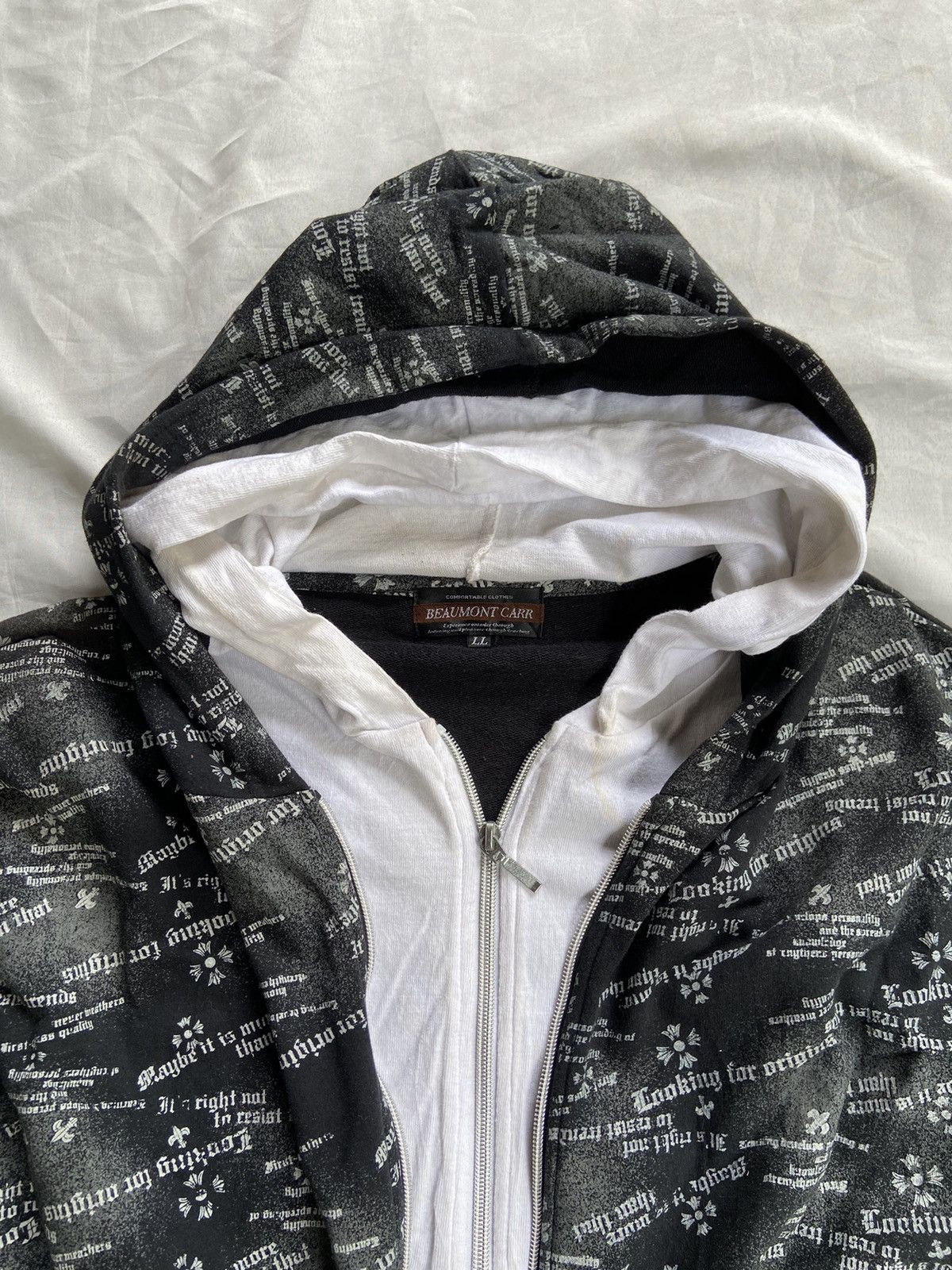 Japanese Brand MAYBE ITS MORE THAN THAT DOUBLE LAYER BEAUMONT CARR ZIP Size US XL / EU 56 / 4 - 16 Thumbnail