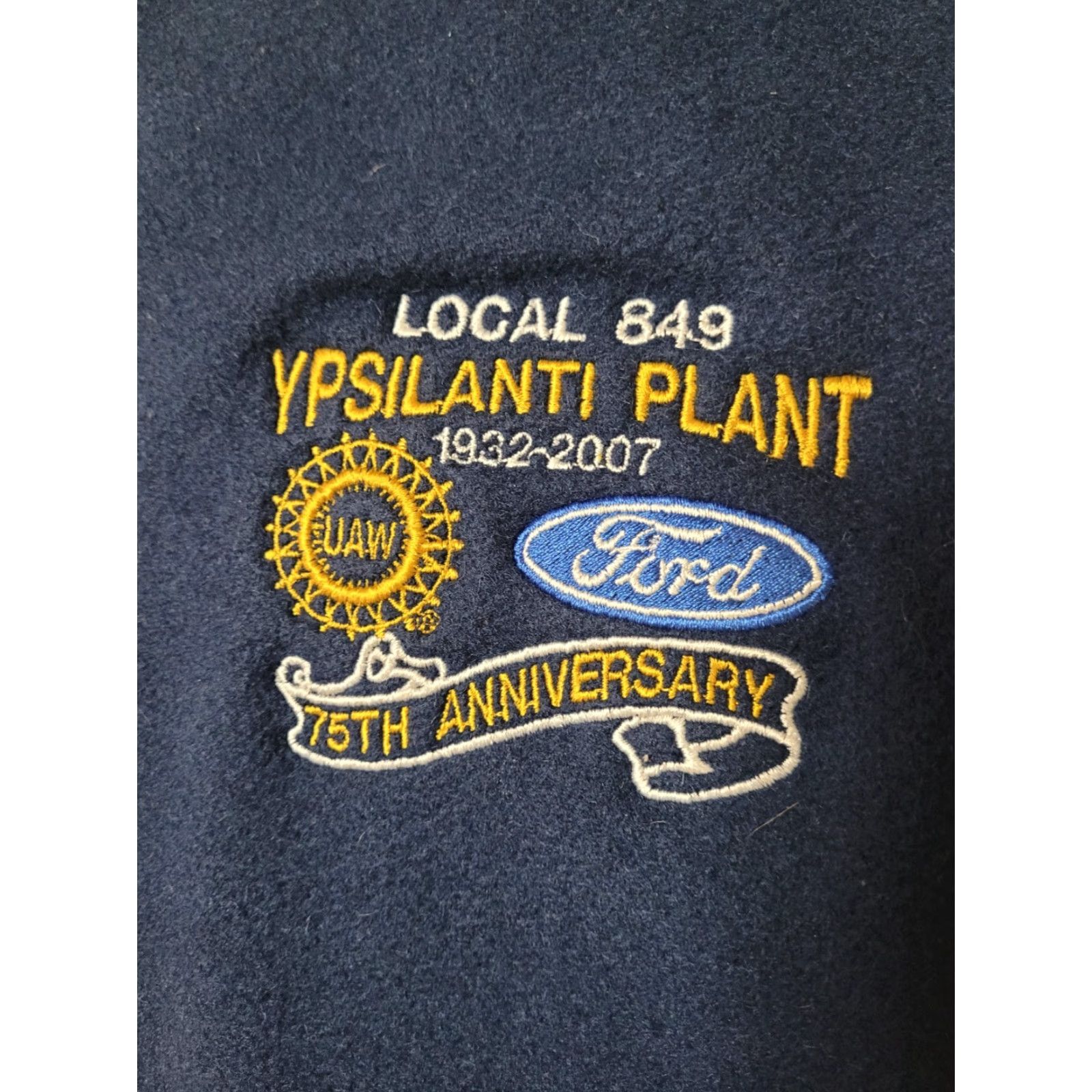 Ford UAW Autoworkers Union Ford Ypsilanti Letterman Varsity Jacket XL USA Local 849 Jacket Mens XL Blue Cars Transportation USA Varsity Size US XL / EU 56 / 4 - 2 Thumbnail