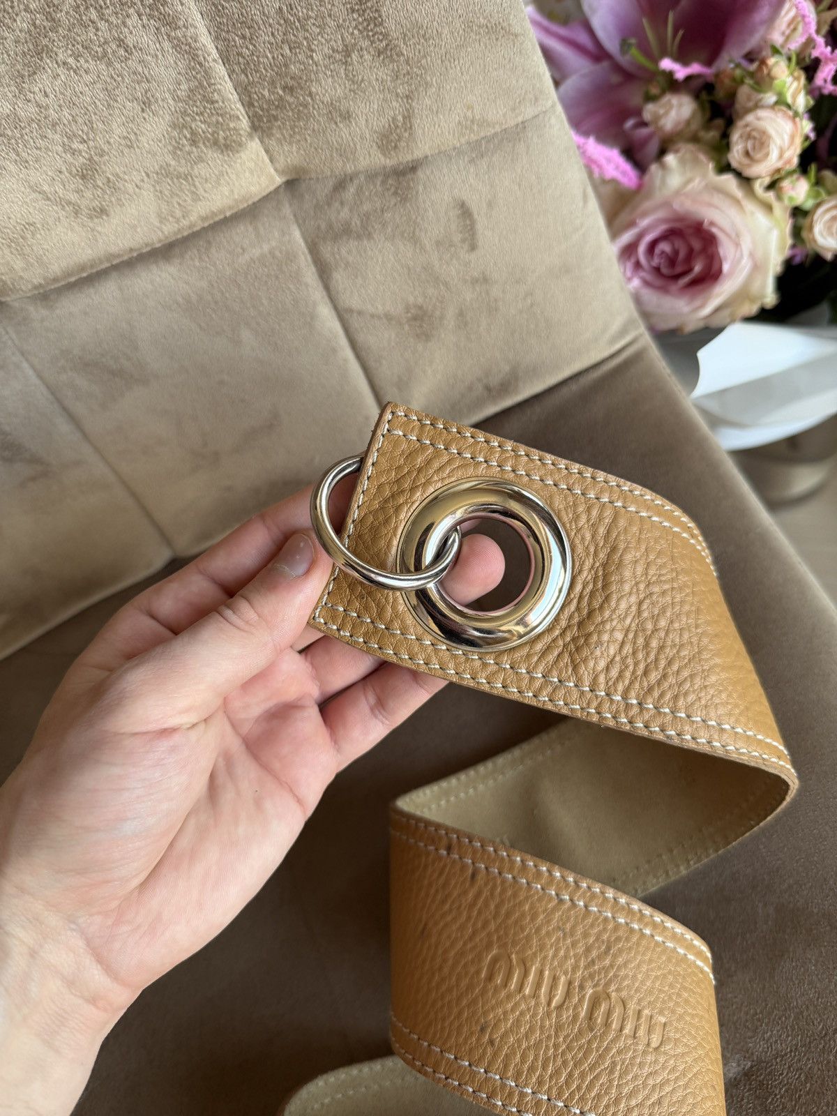 Miu Miu Archival Miu Miu Vintage Leather Waist Belt – Y2K Era Size ONE SIZE - 6 Thumbnail
