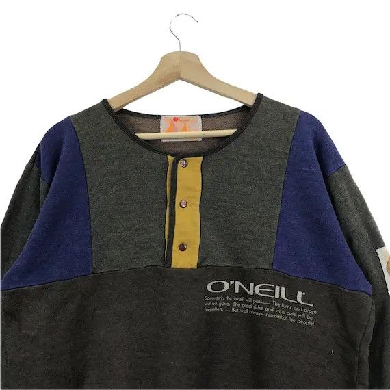 O'Neill Vtg 90’ O’NEILL SURFING CALIFORNIA Snap Button Sweatshirt Size US L / EU 52-54 / 3 - 3 Thumbnail