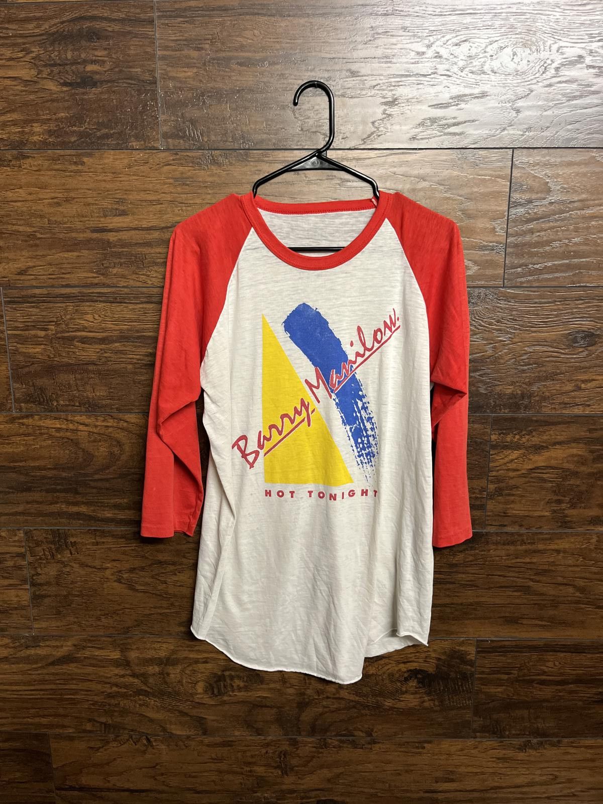 Vintage Barry Manilow Hot Tonight 1983 Tour Raglan 80s -