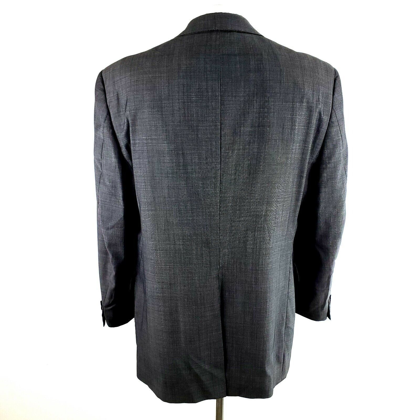 Hart Schaffner Marx Hart Schaffner & Marx Gold Trumpeter 40R Sheppards Check Gra Size 40R - 6 Thumbnail
