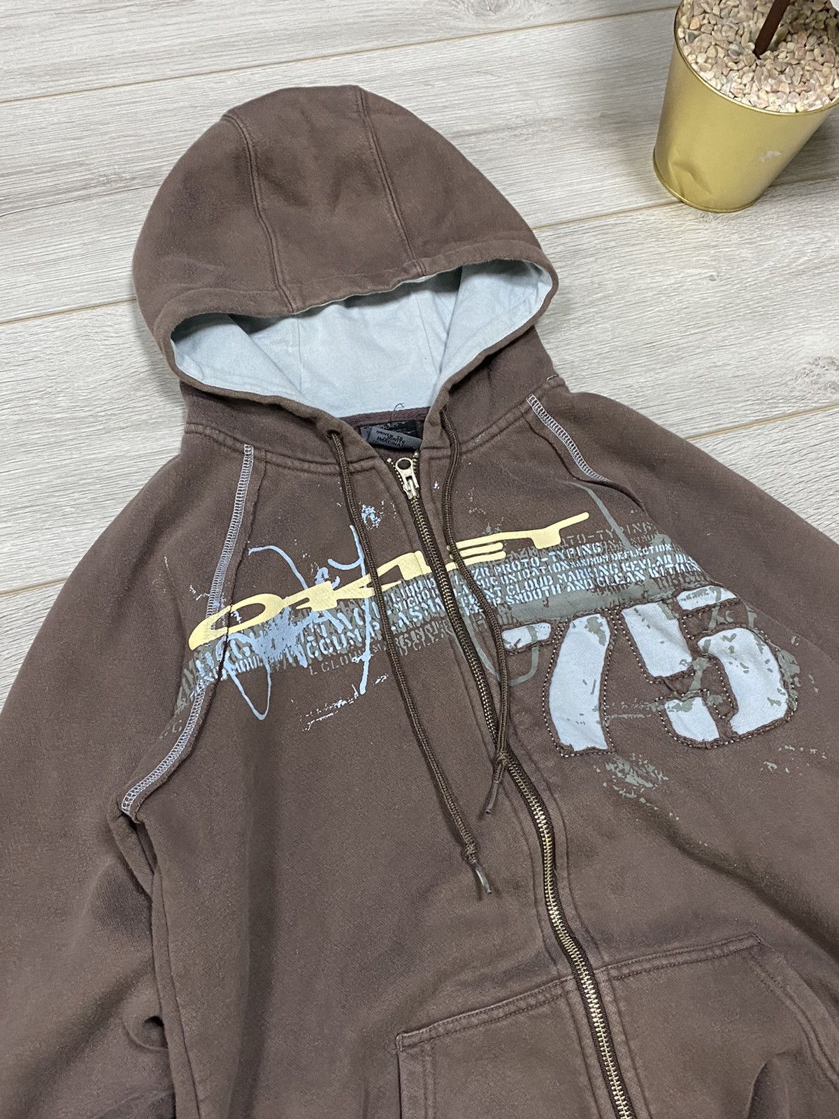 Vintage Oakley Zip Hoodie Y2K Mens Black Sz S | eBay