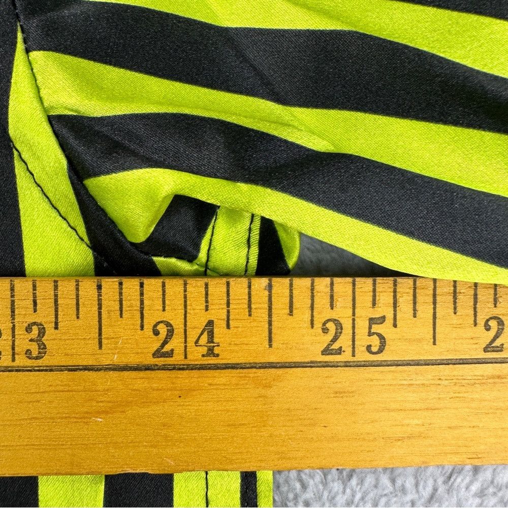 Stussy Stussy NWT 100% Silk Green/Black Striped Shirt Size Large M Size US L / EU 52-54 / 3 - 8 Thumbnail