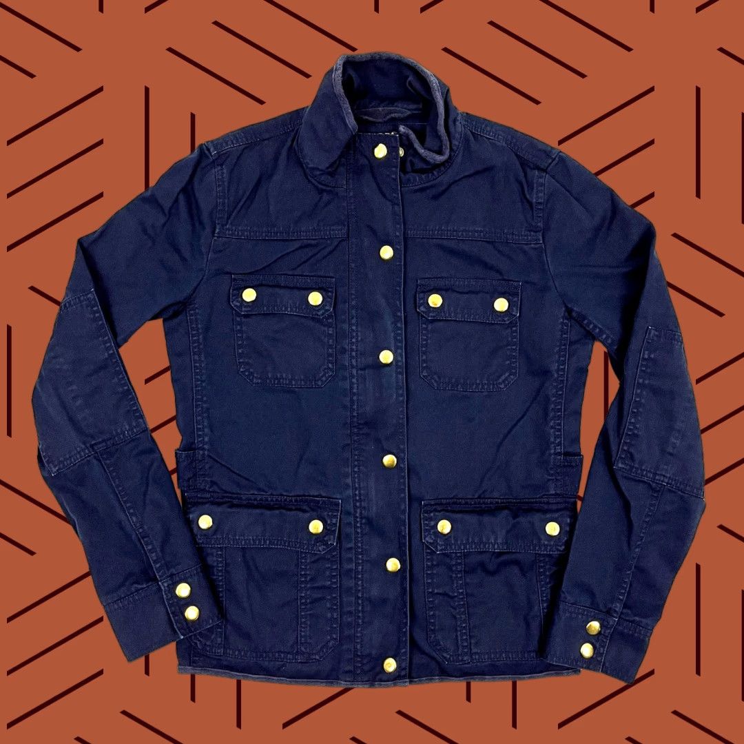 J.Crew J Crew Jacket Womens XS Navy Blue Relaxed Utility Barn Roll Cuff Size XS / US 0-2 / IT 36-38 - 1 Thumbnail