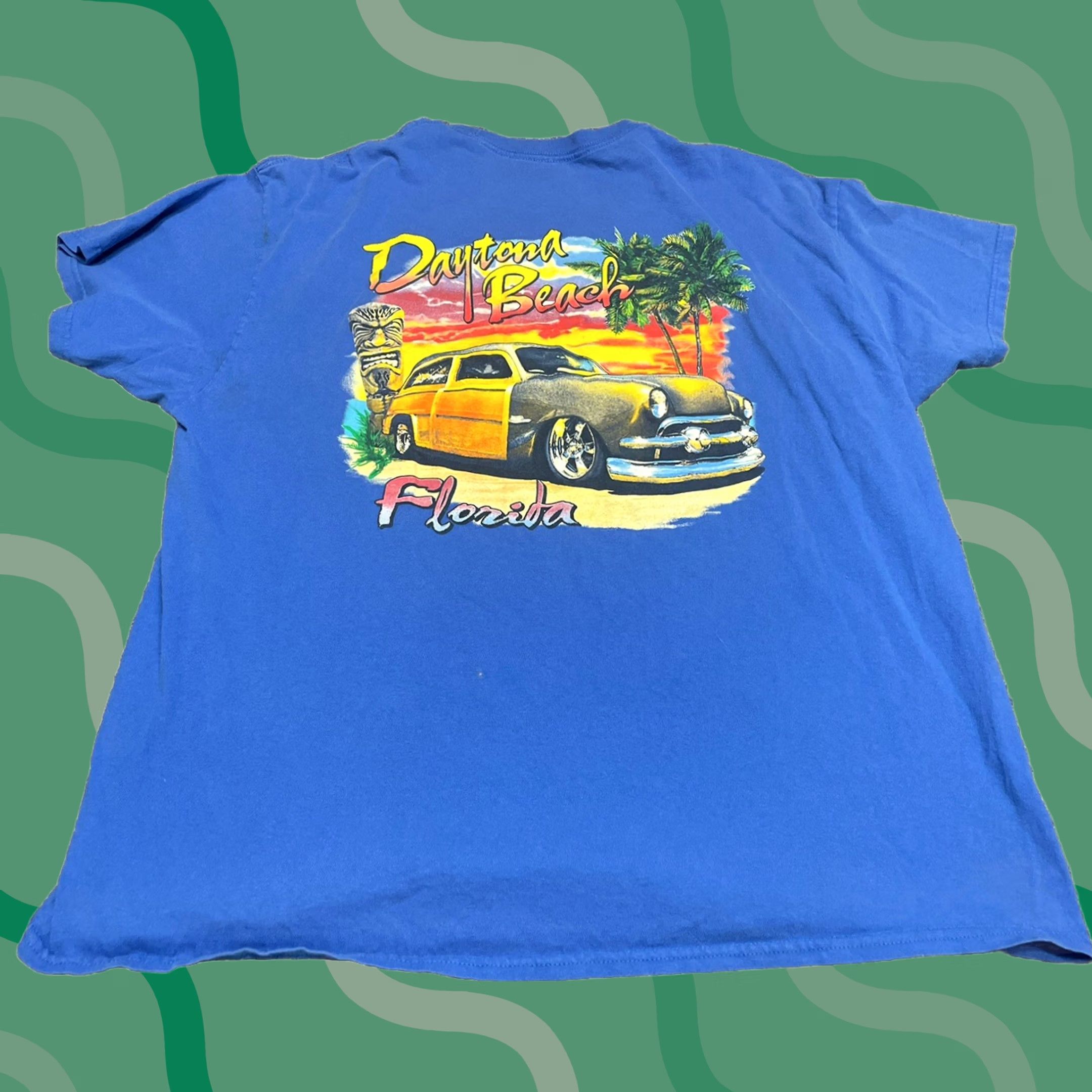 Vintage VTG Daytona Lowrider Car XL Y2K J6 Graphic Tee Unisex 1990s Blue Short Sleeve Cotton Vintage Shirt Men Women Boys Girls XL Size US XL / EU 56 / 4 - 1 Thumbnail
