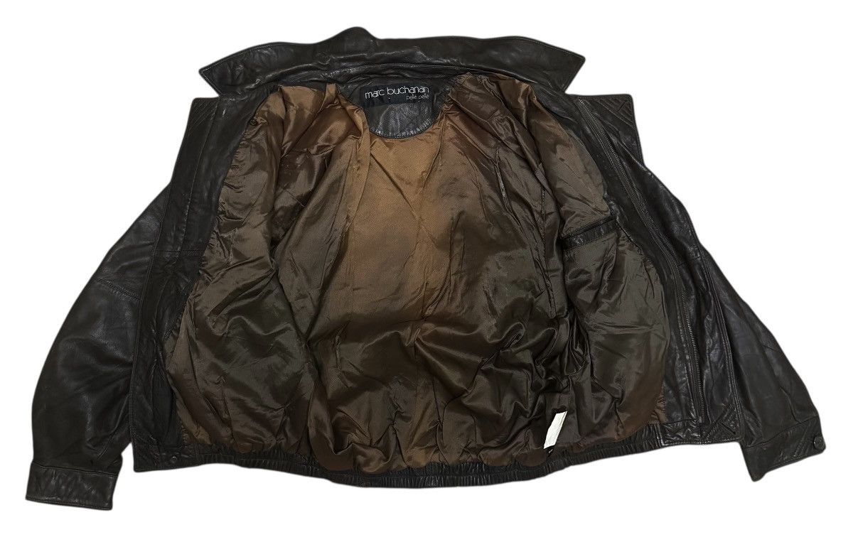 Marc Buchanan × Vintage Marc Buchanan Pelle Pelle Leather Jacke Brown Size US L / EU 52-54 / 3 - 7 Thumbnail