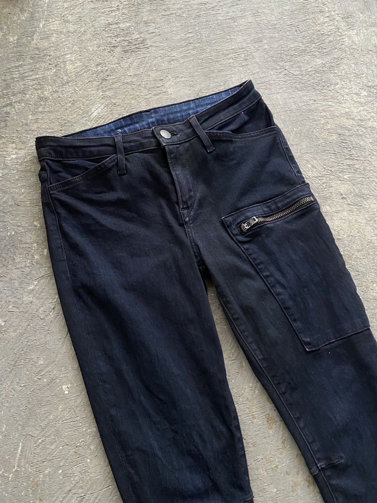 Helmut Lang ❤️‍🔥RARE❤️‍🔥 FW14 Helmut Lang - Biker Cargo Skinny Jeans Pants Size 26" / US 2 / IT 38 - 2 Thumbnail