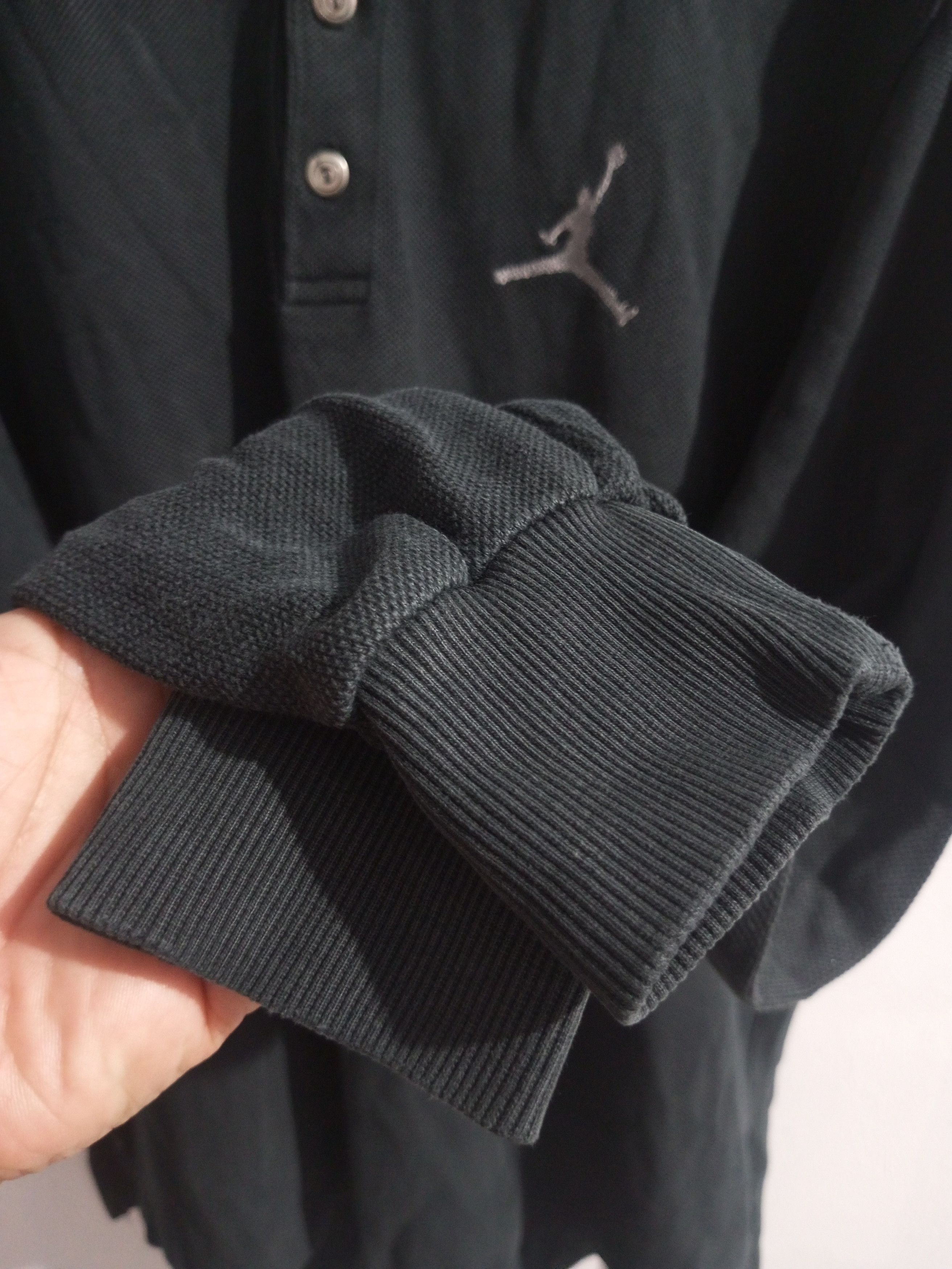 Nike × Vintage Vintage Nike jumpman sunfadded long sleeve polos Size US L / EU 52-54 / 3 - 6 Thumbnail