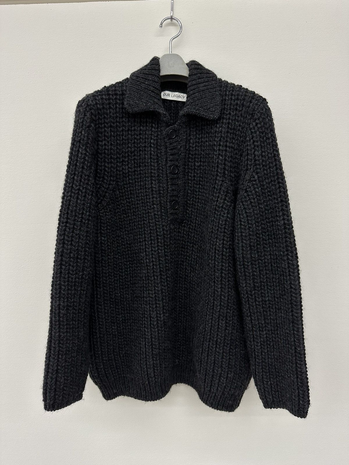 BIG PIQUET WOLF GREY CHUNKY WOOL 上杉柊平 OUR LEGACY BIG PIQUET