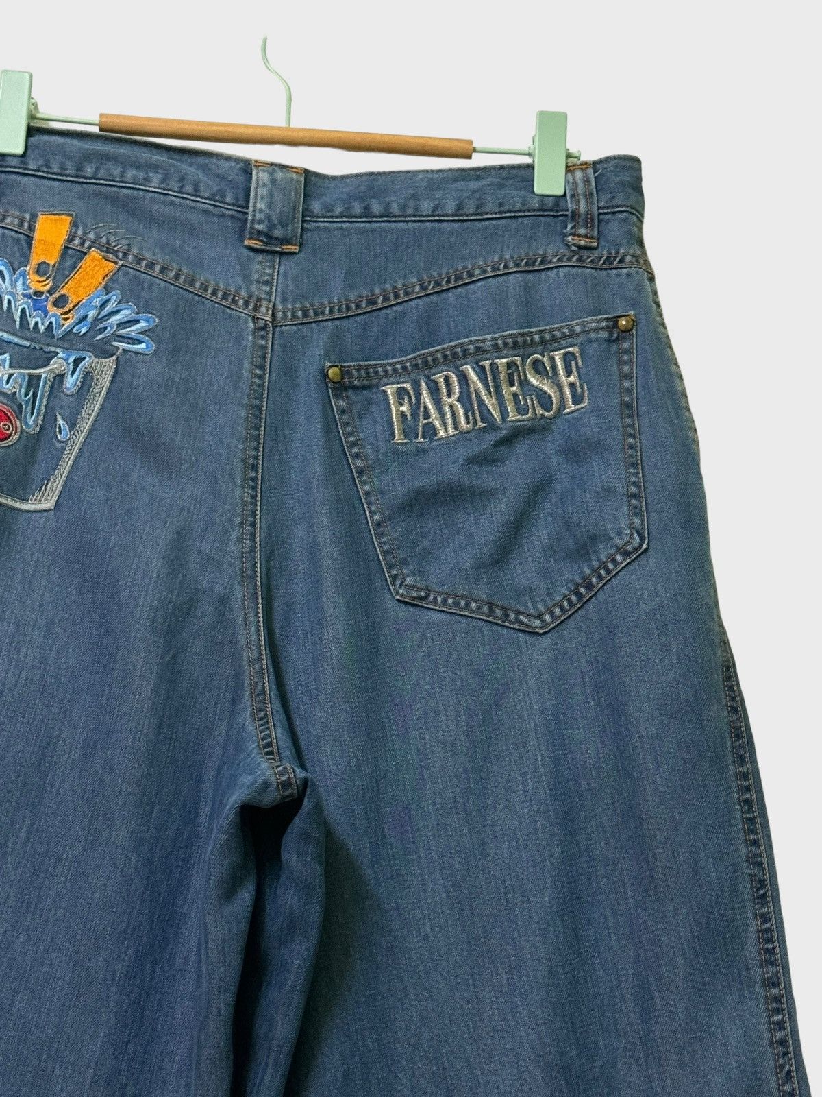 JNCO Farnese Baggy Squeaked Rat Embroidered Jnco Hiphop Baggy Size US 30 / EU 46 - 9 Thumbnail