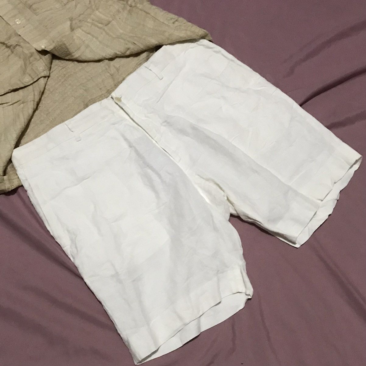 Ralph Lauren Purple Label RL PURPLE LABEL, RALPH LAUREN PURE LINEN SHORT made in Italy Size US 38 / EU 54 - 3 Thumbnail