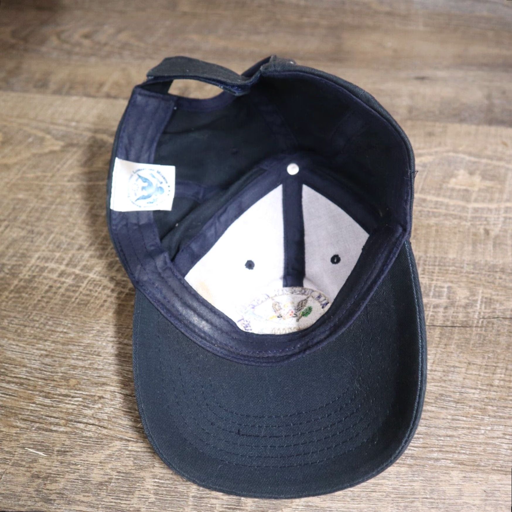 Vintage Navy Adjustable Baseball Cap Hat Adult Reagan Library Air Force One Strapback Size ONE SIZE - 6 Thumbnail