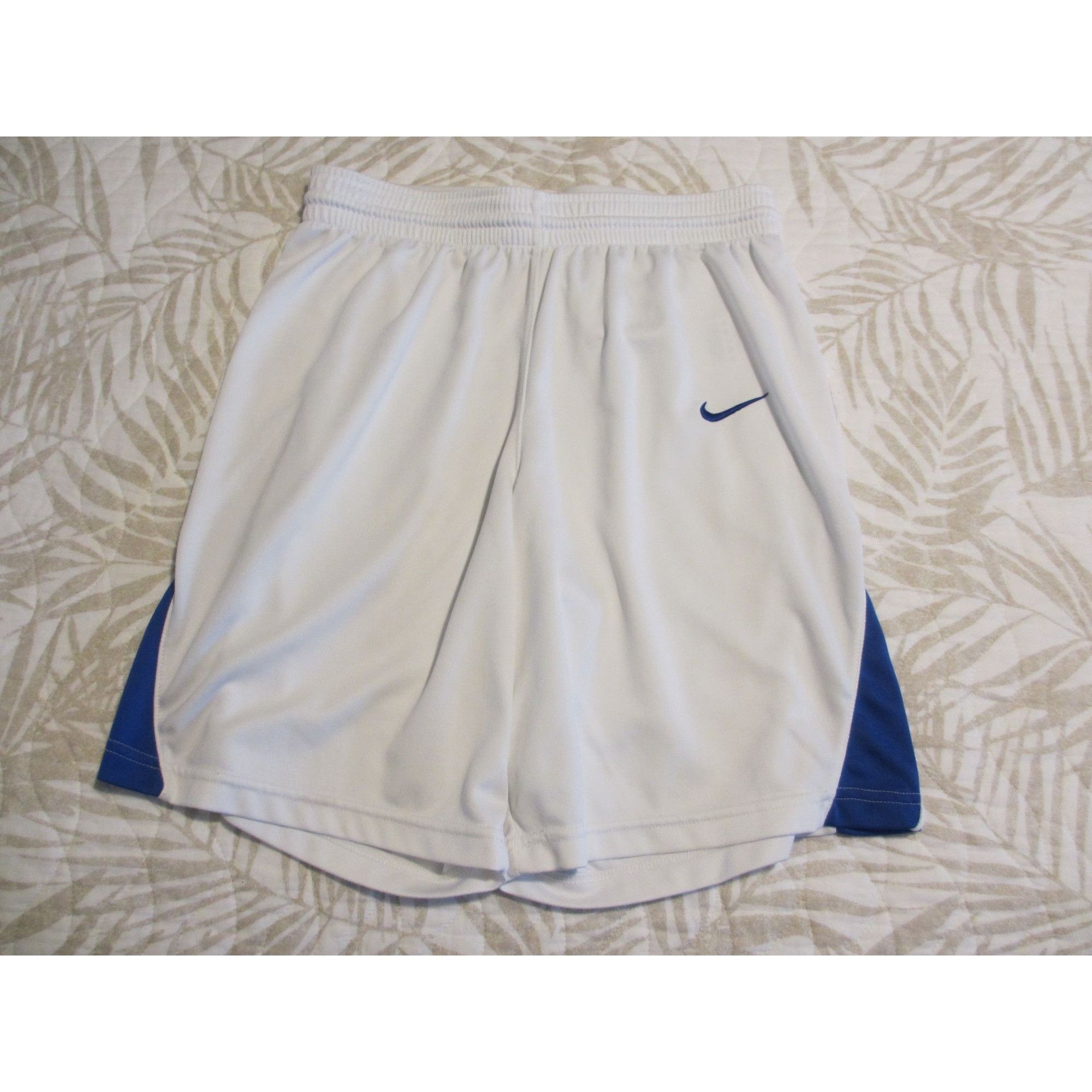Nike Nike Dri-Fit Mens Athletic Shorts White & Blue M Size US 38 / EU 54 - 1 Thumbnail