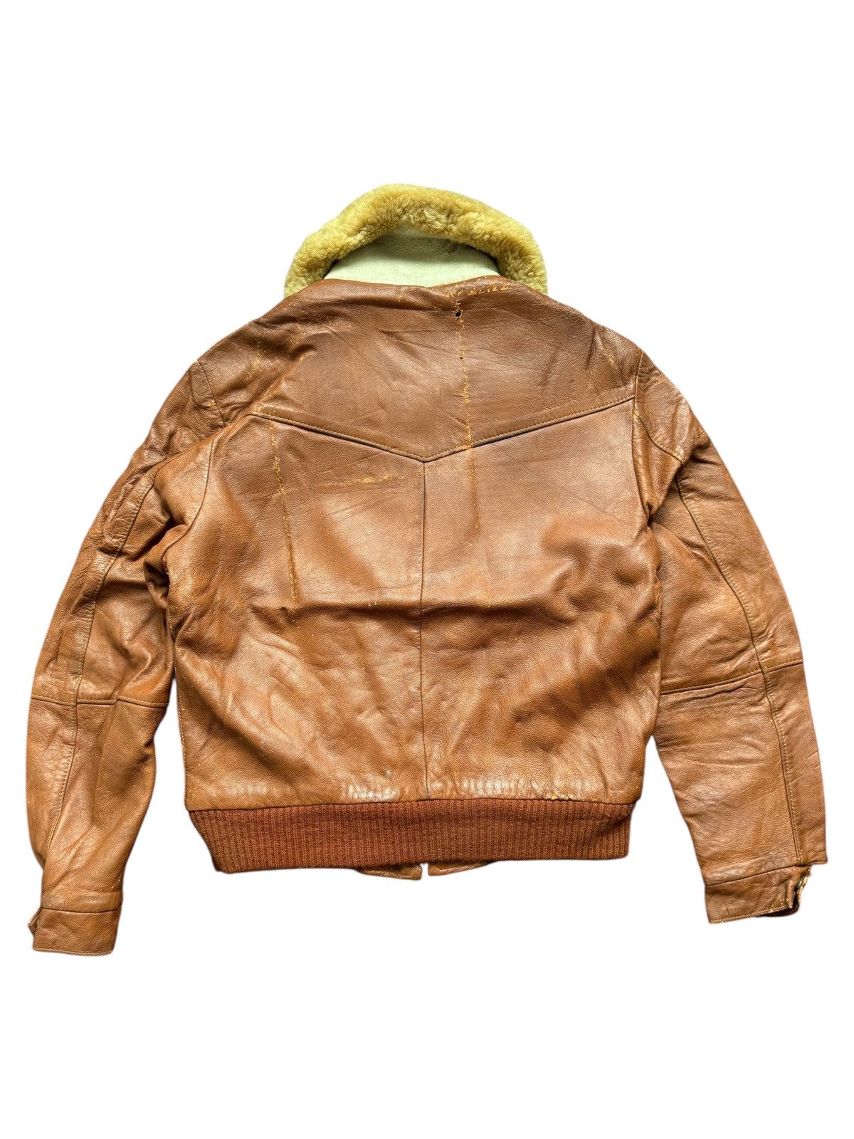 Schott VERY RARE VINTAGE JACKET LEATHER FLIGHT BOMBER SCHOTT Size US M / EU 48-50 / 2 - 2 Thumbnail