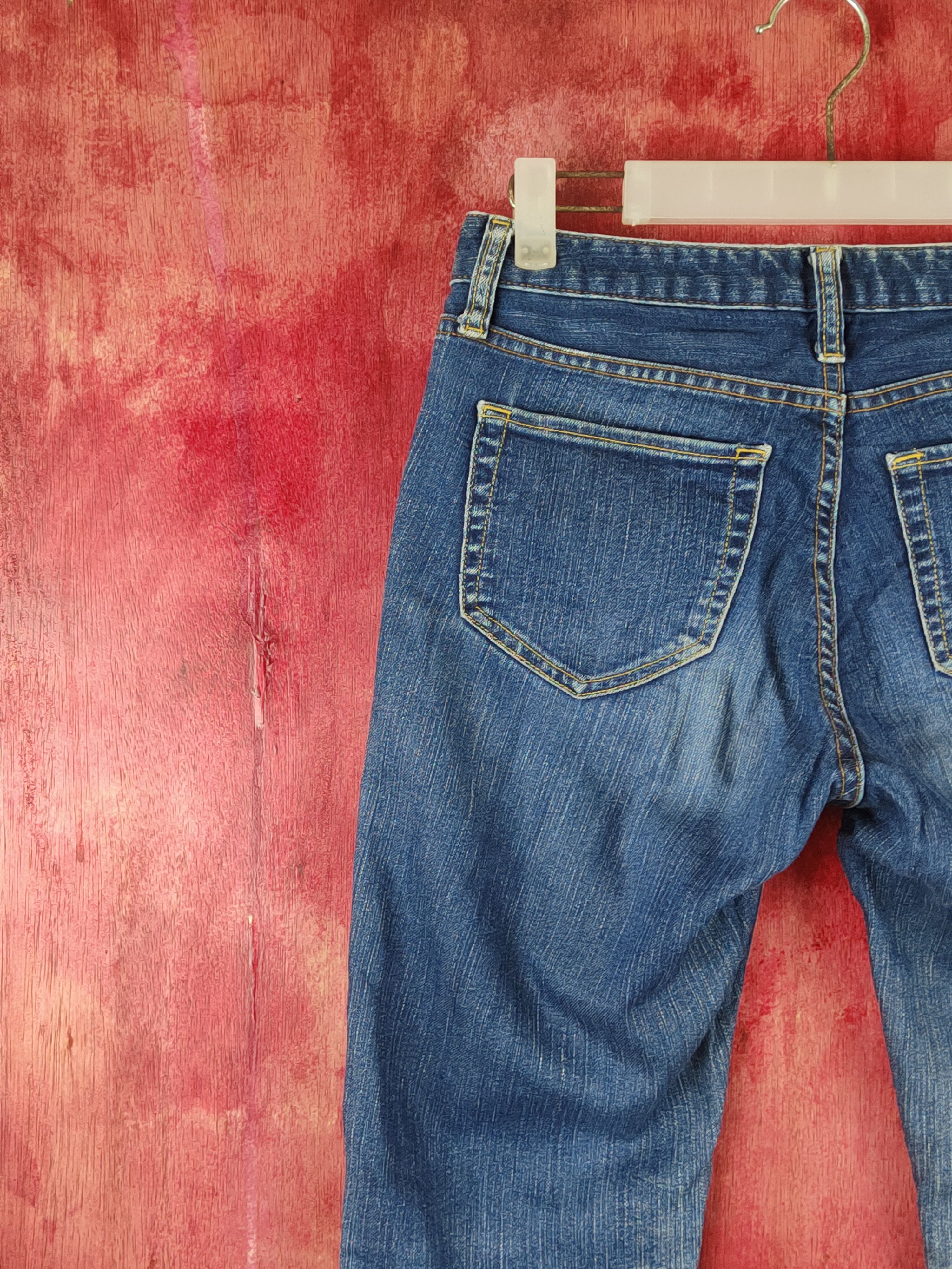 GU × Japanese Brand GU Blue Distressed Ripped Jeans #S1773 Size 26" / US 2 / IT 38 - 8 Thumbnail