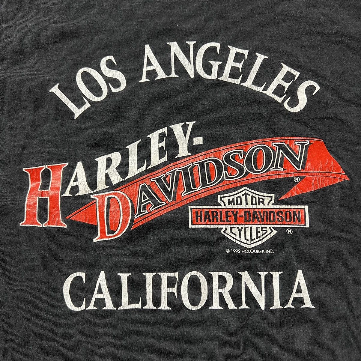 Harley Davidson × Vintage Vintage 1991 Harley Davidson 🇺🇸 California Motorcycle T-Shirt Size US XL / EU 56 / 4 - 7 Thumbnail