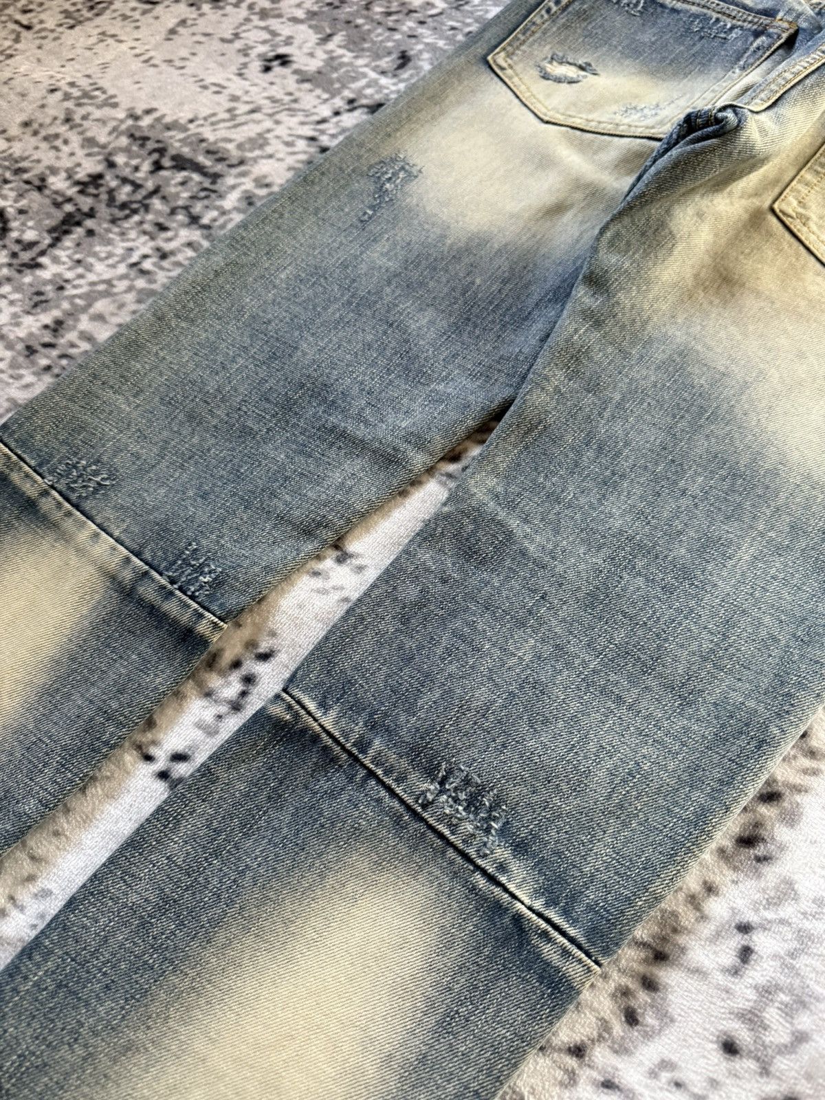 Japanese Brand Mnml Boro Distressed Repaired Skinny Jeans Size US 30 / EU 46 - 14 Thumbnail