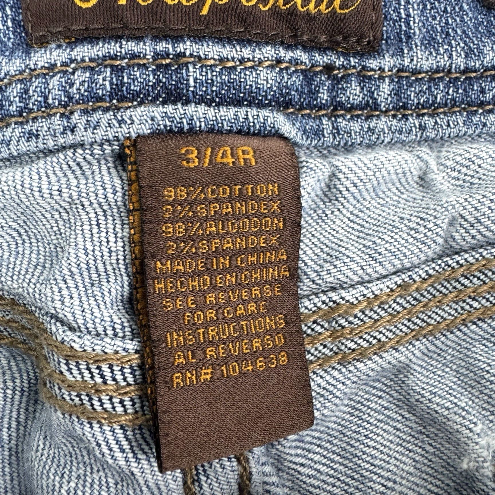 Vintage VINTAGE Aeropostale Bootcut Jeans Womens 3 Regular Stretch Low Rise Blue Y2K Hipster Punk Size 26" / US 2 / IT 38 - 4 Thumbnail