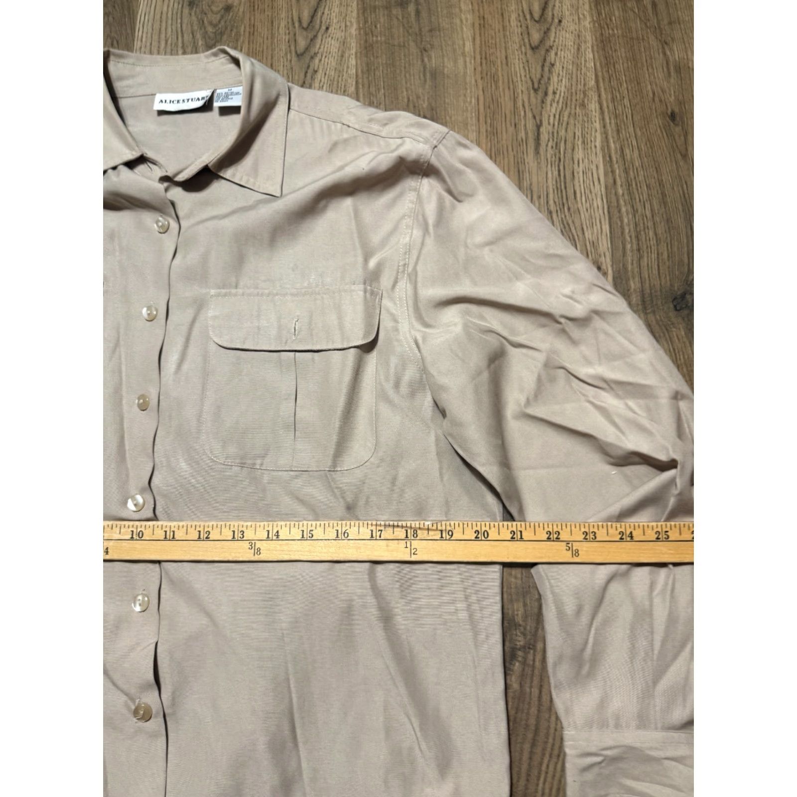 Vintage Alice Stuart Shirt Men’s Medium Brown Long Sleeve Button-Up Shirt Size US M / EU 48-50 / 2 - 7 Thumbnail