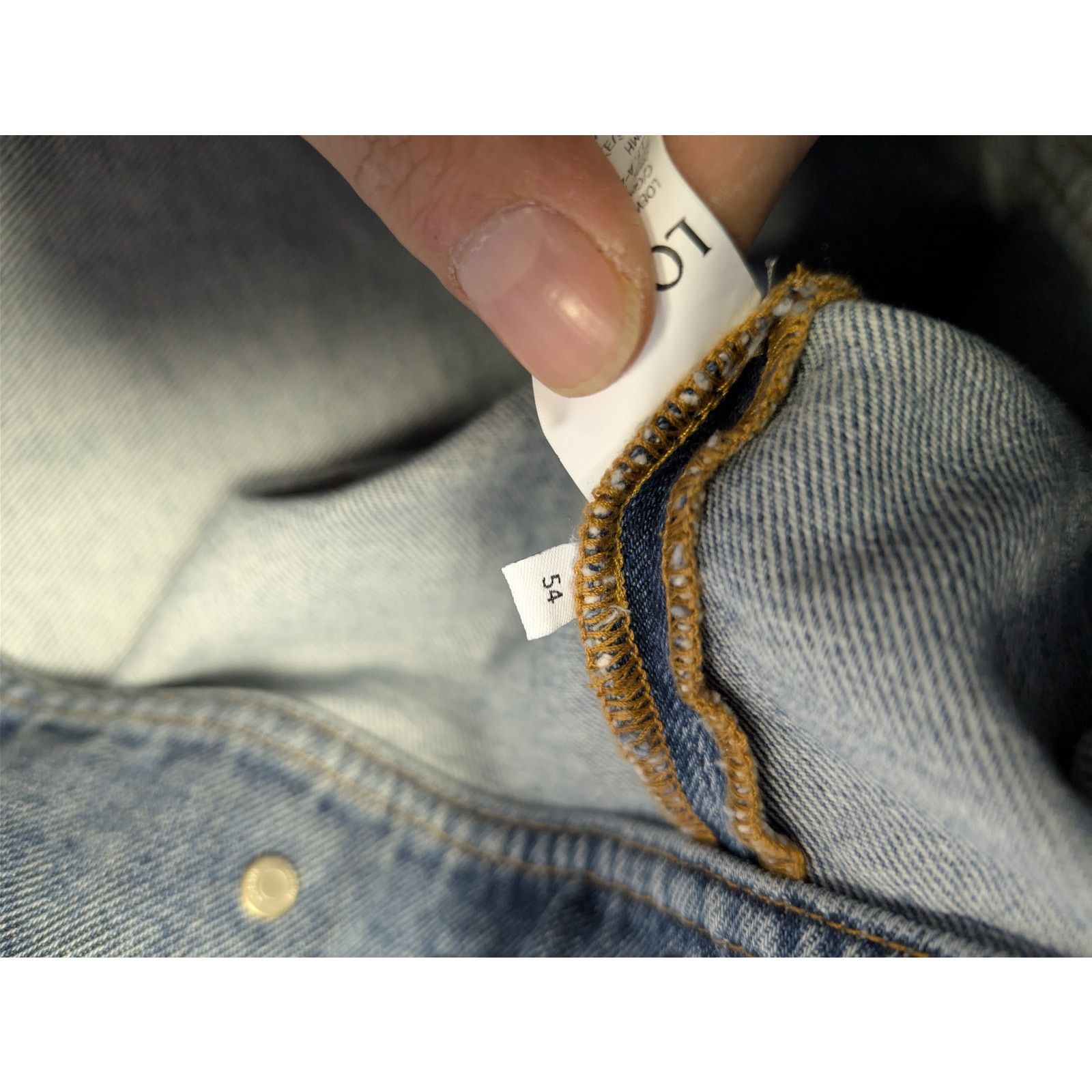 Loewe o1rshd1 Contrast Leather Panelling Denim Jacket in Blue Size US L / EU 52-54 / 3 - 16 Thumbnail