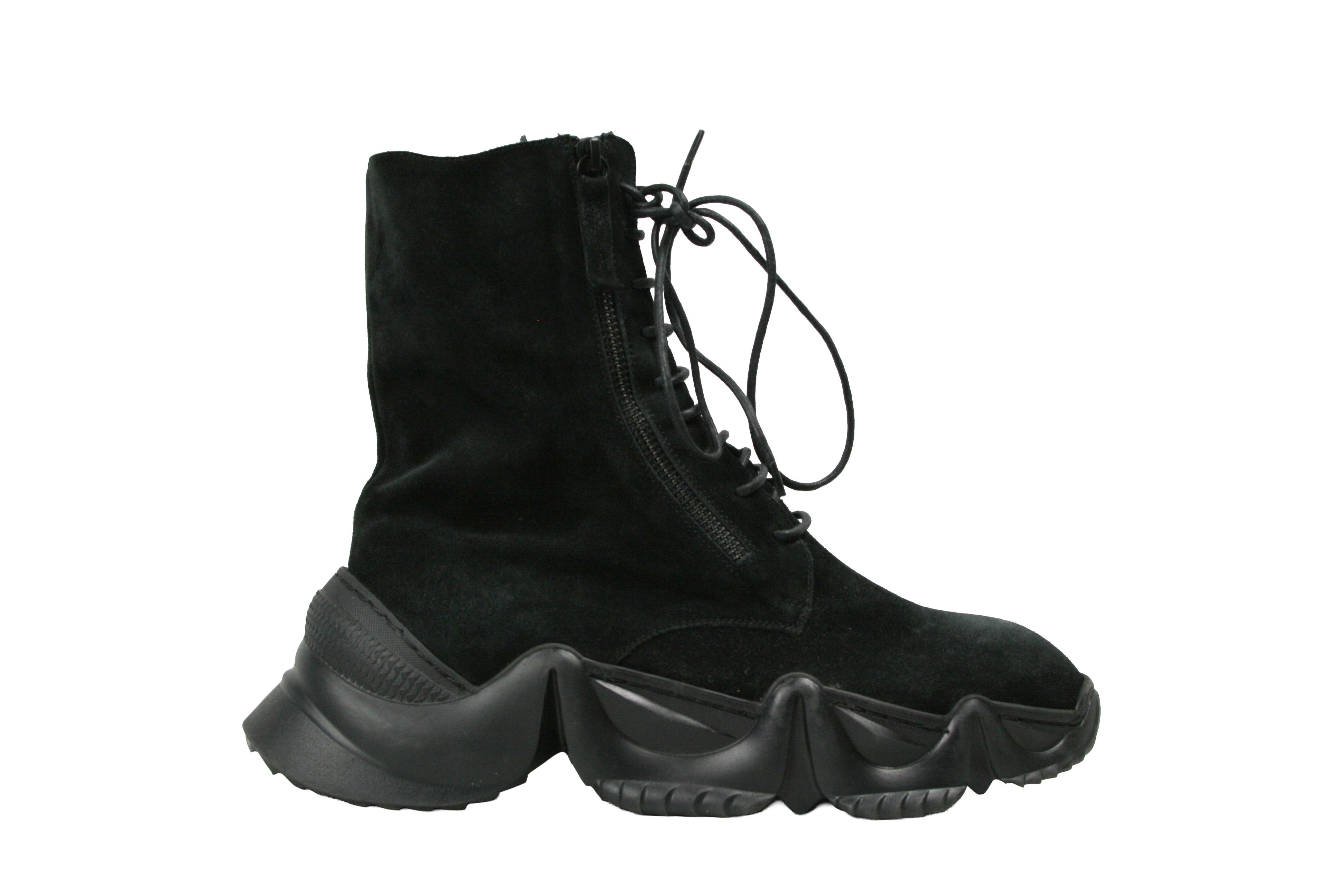 Rundholz Black Label Avant Garde Massive Suede Double Zip Boots Size US 10 / IT 40 - 2 Thumbnail