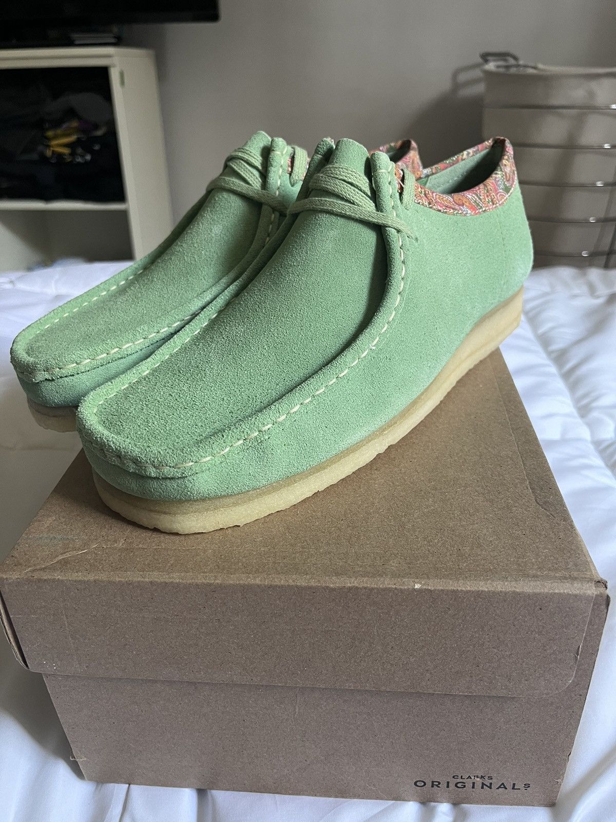 Clarks Stussy Stussy x Clark Wallabee Sage Grailed