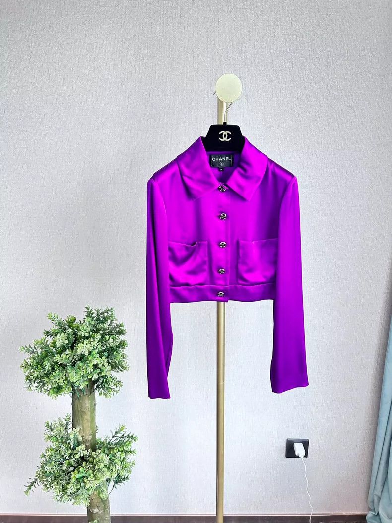 Chanel Chanel 22 Purple Gem Button Shirt - dmc Size US S / EU 44-46 / 1 - 1 Thumbnail