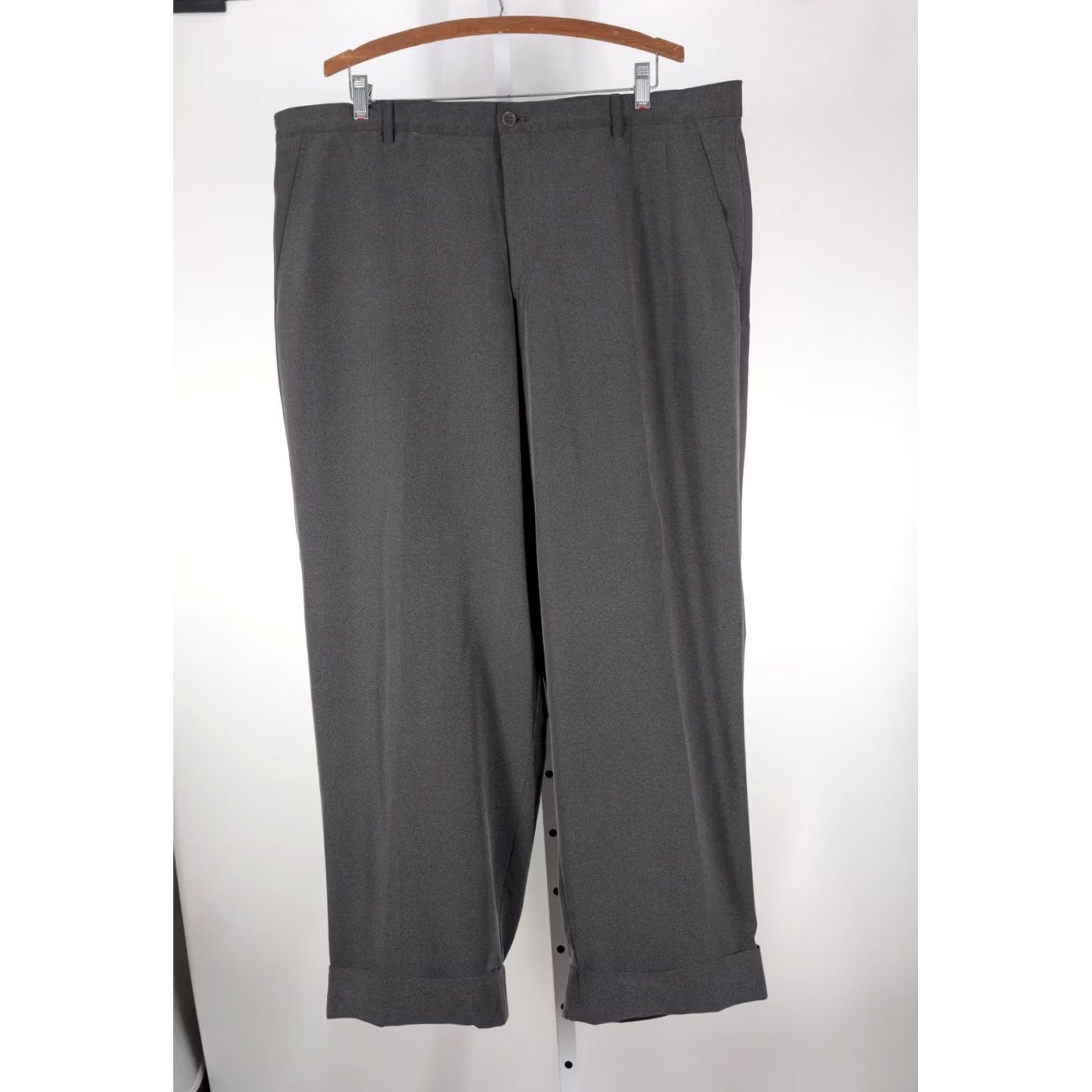 Giorgio Armani Giorgio Armani Vintage Pants Dress Pants Gray 41 x 30 Italy Designer 90s Y2K Mens Big & Tall Relaxed Front Flat Inseam 30" Size US 41 - 3 Thumbnail