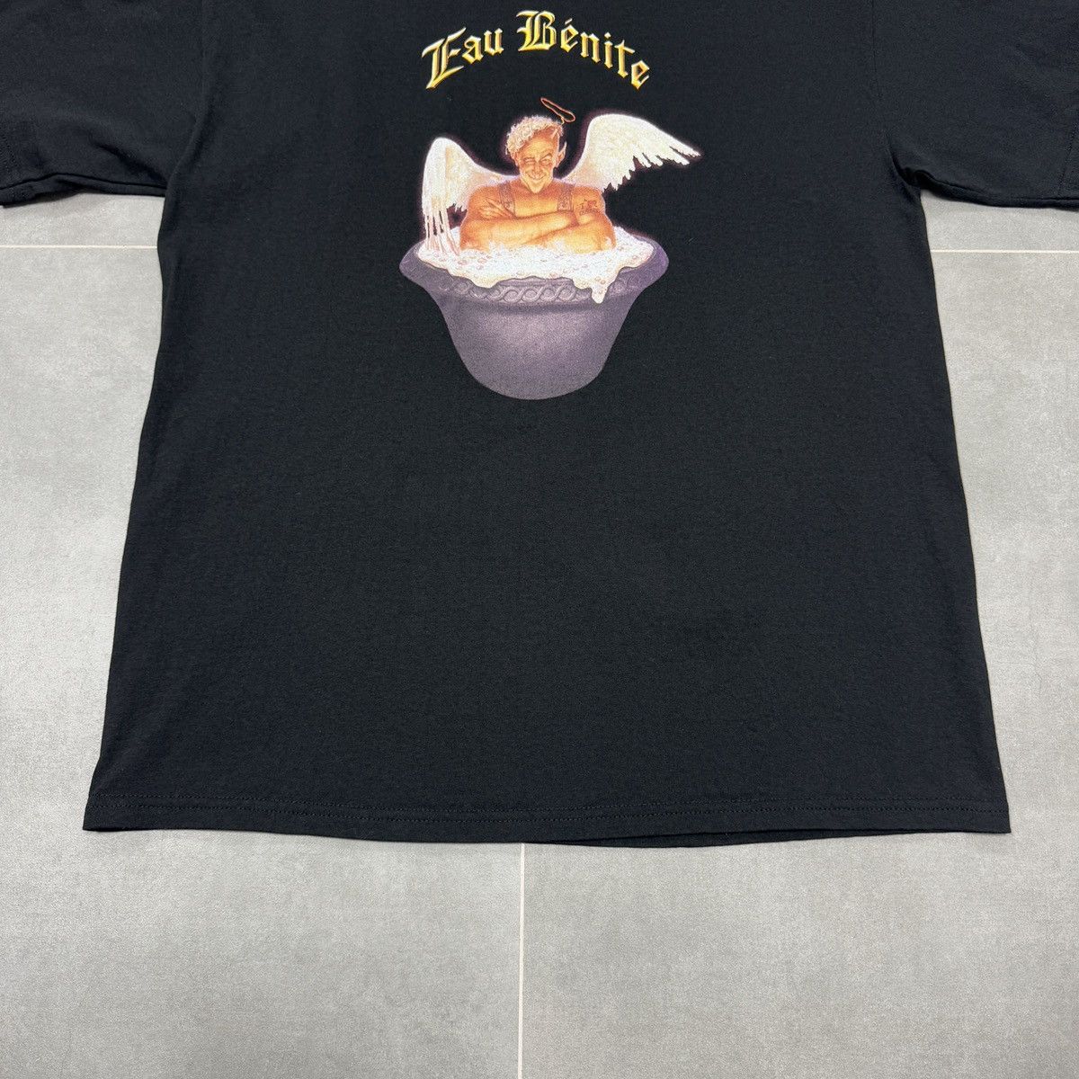 Vintage Vintage M&O Knits Eau Benite Naughty Angel / Demon T-Shirt L Size US L / EU 52-54 / 3 - 4 Thumbnail
