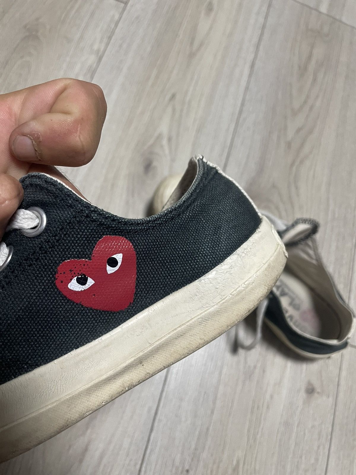 Comme des Garcons Comme des Garçons x Converse Play Black Low Sneakers US 6 Size US 6 / EU 39 - 19 Thumbnail