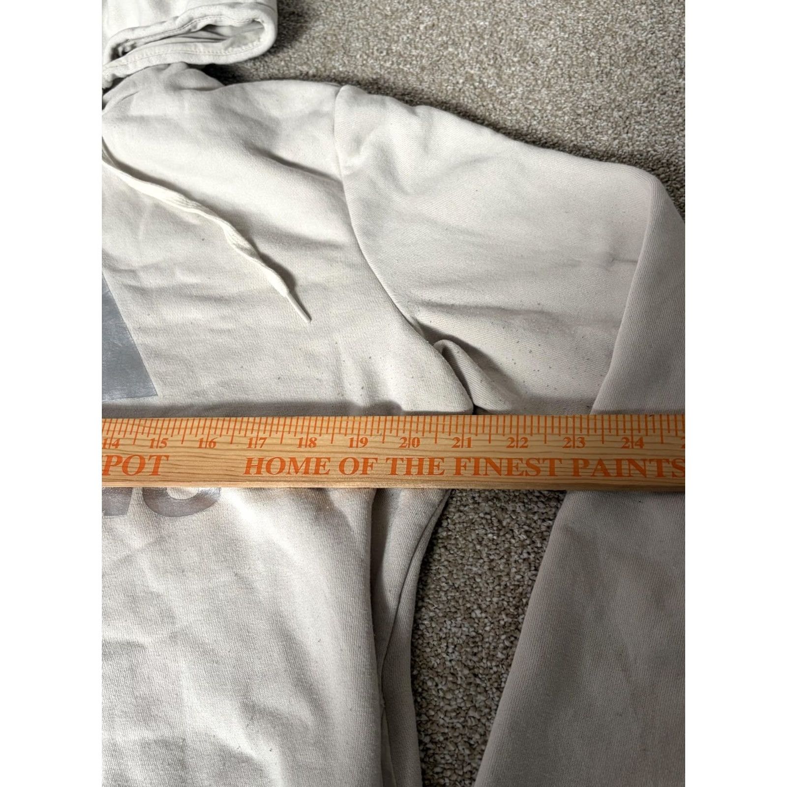 Adidas Adidas Hoodie Mens XL Beige Pullover Fleece Big Logo Graphic Sweatshirt Athletic Size US XL / EU 56 / 4 - 4 Thumbnail