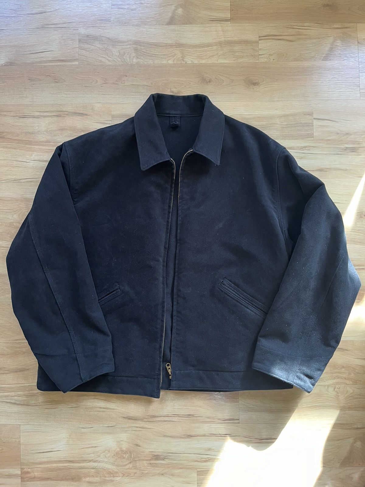 Comoli Moleskin Zip Short Jacket