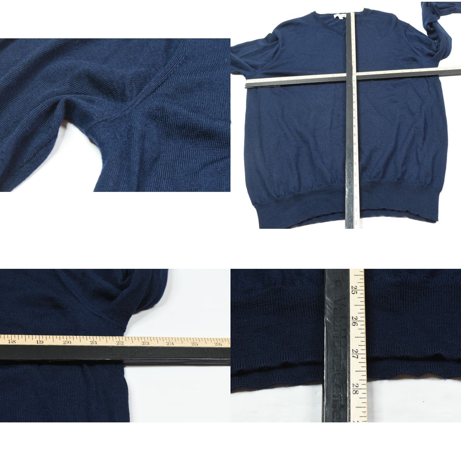 Peter Millar Peter Millar Sweater V-Neck Blue Long Sleeve Merino Wool Mens Large Autumn Crest Pullover Knit Casual Business Travel Golf Regular Pattern: Solid Size US L / EU 52-54 / 3 - 8 Thumbnail