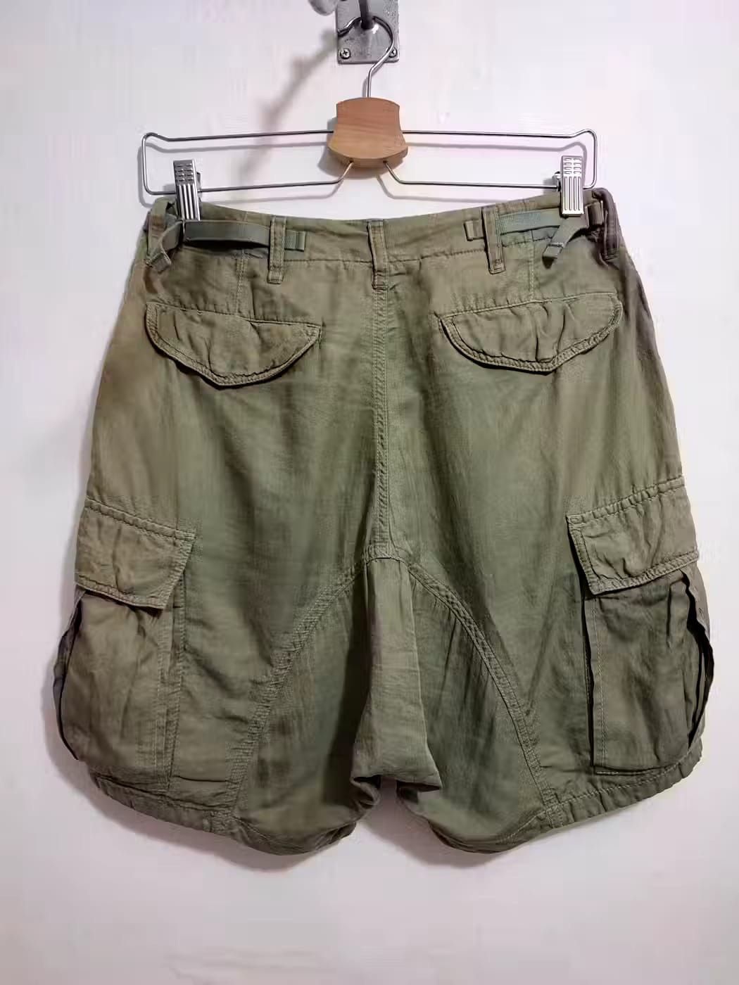 Issey Miyake Sunaokuwahara Issey Miyake Olive Cargo Short pants Size US 30 / EU 46 - 4 Thumbnail