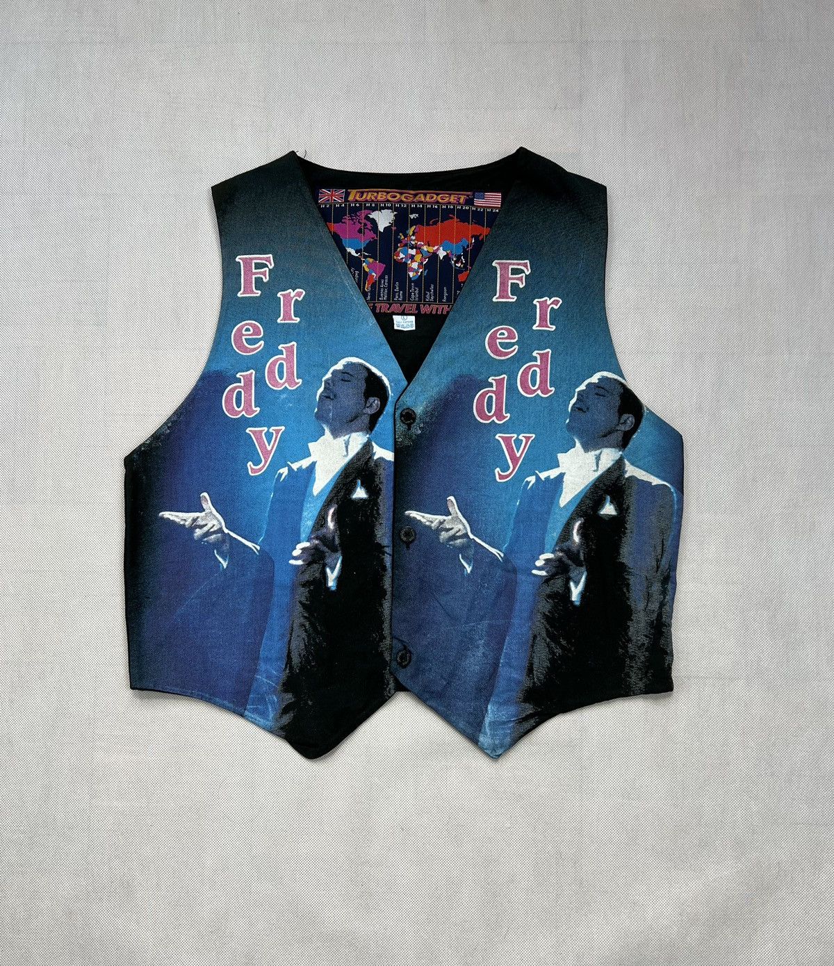 Band Tees 80’s Vintage Freddy Mercury Turbogadget over print rare vest Size US L / EU 52-54 / 3 - 2 Thumbnail