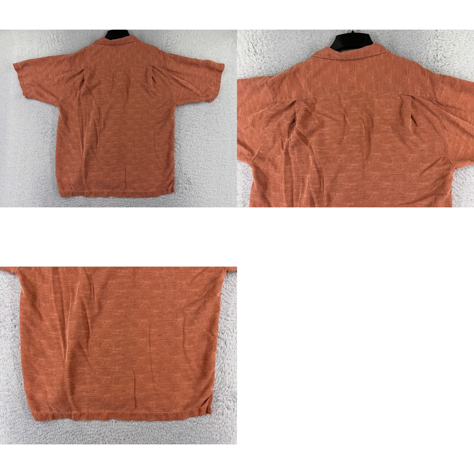 Tommy Bahama Tommy Bahama Shirt Men Large Orange Stripe Pocket 100% Silk Hawaiian Size US L / EU 52-54 / 3 - 9 Thumbnail
