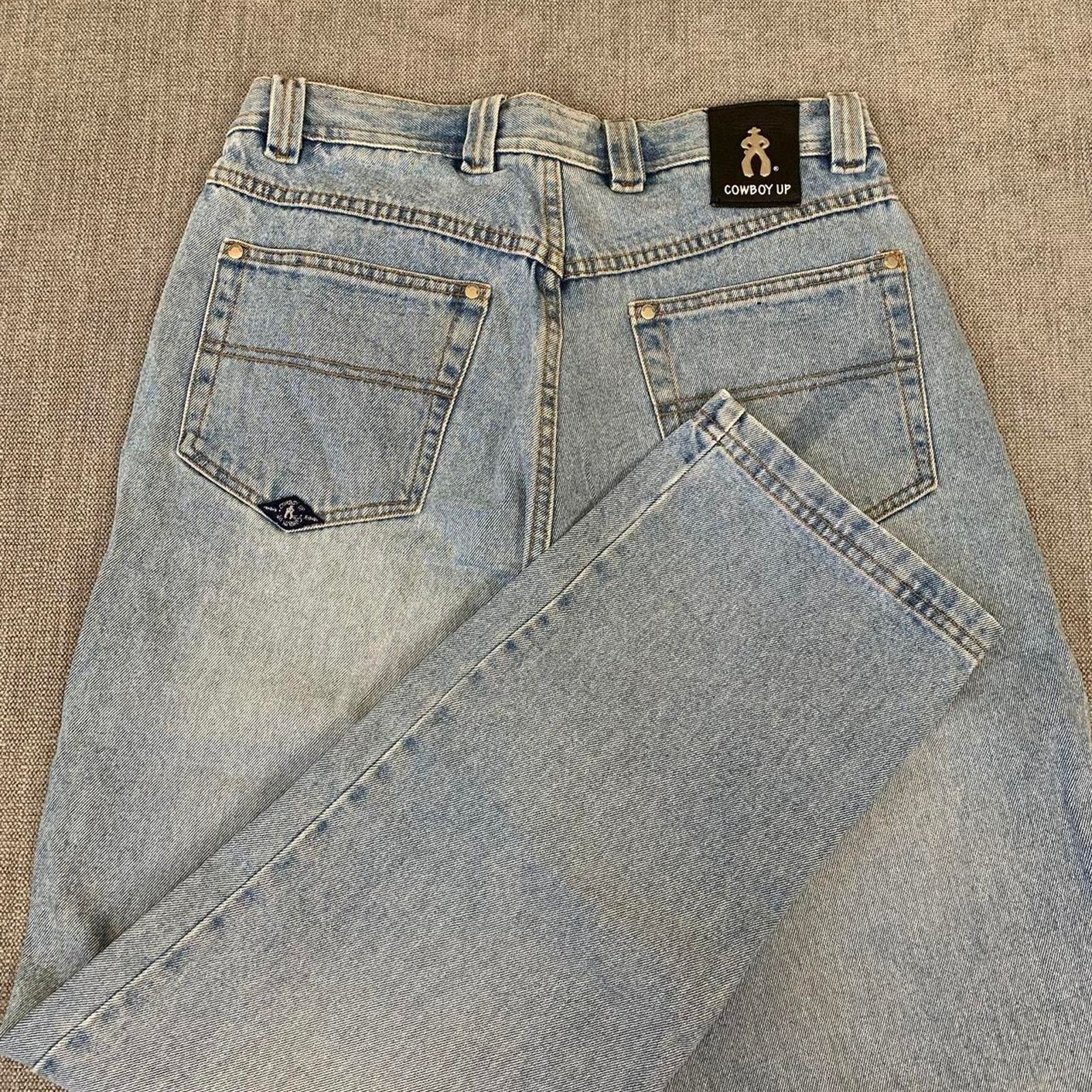 Vintage Y2K 90s Cowboy up Faded Denim Jeans Size US 32 / EU 48 - 1 Thumbnail