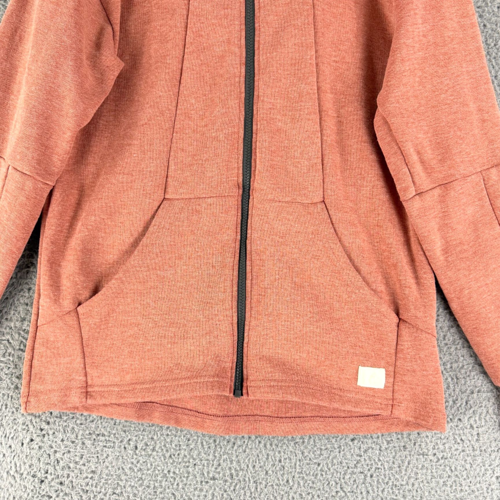 Vintage Deso Hoodie Sweater Womens Large Orange Long Sleeve Full Zip Made in USA Cotton Size L / US 10 / IT 46 - 4 Thumbnail