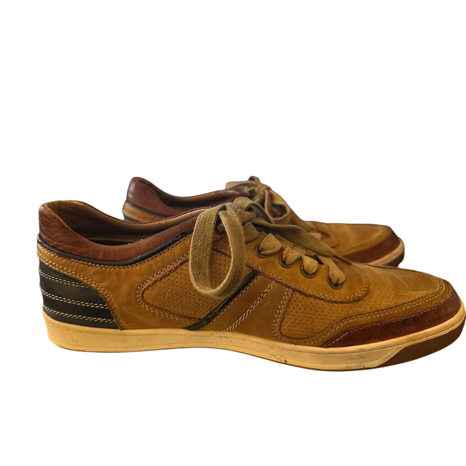 Steve Madden Steve Madden Men's Cantor Fashion Sneaker, Tan Leather, 10 Size US 10 / EU 43 - 8 Thumbnail