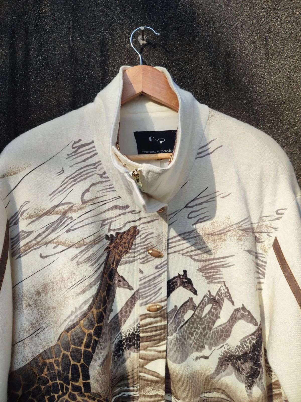 Paoloni × Vintage Vintage Franca V. Paoloni Safari Giraffe Print Jacket Size US M / EU 48-50 / 2 - 2 Thumbnail