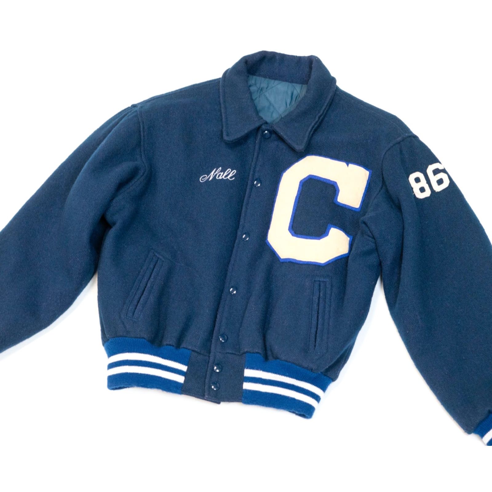 Vintage VINTAGE Fordham Wool Varsity Jacket Mens M Blue 42 Size US M / EU 48-50 / 2 - 3 Thumbnail