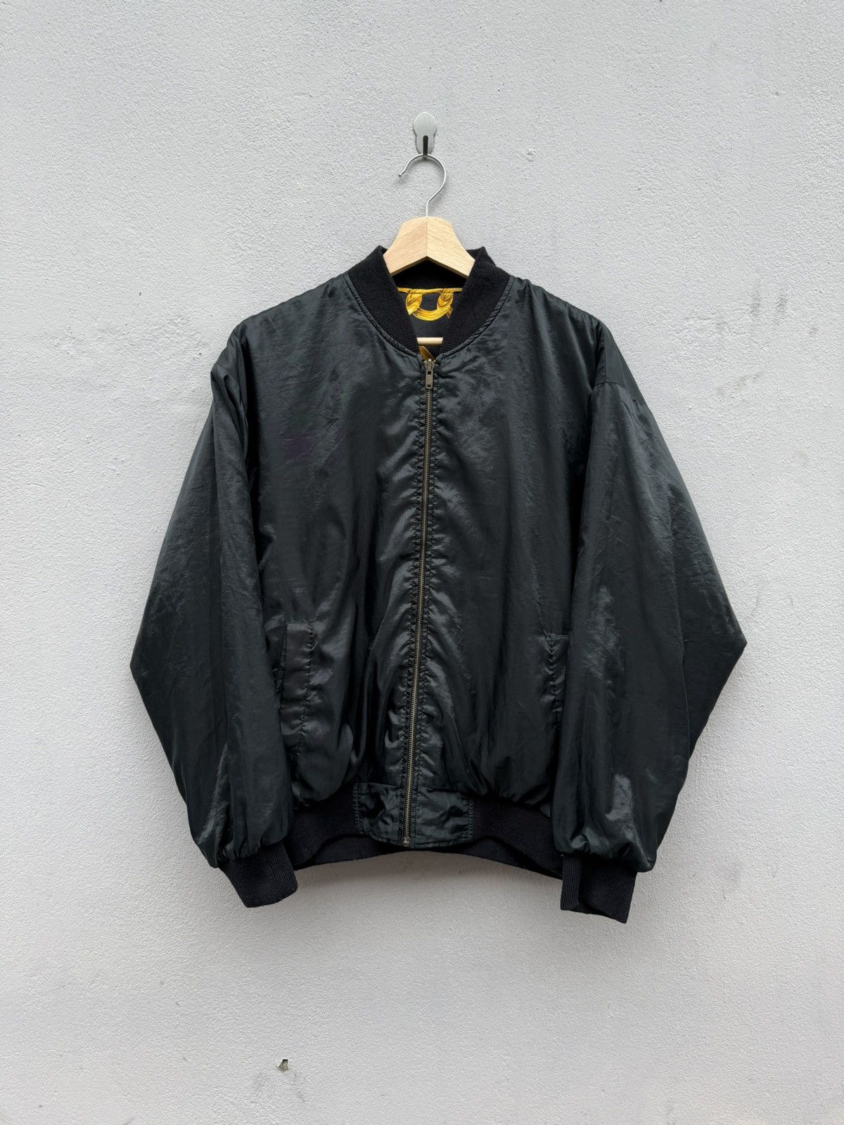 Vintage Vintage UNBRAND Silk Reversible Bomber Jacket Like Hermes Size US L / EU 52-54 / 3 - 14 Thumbnail